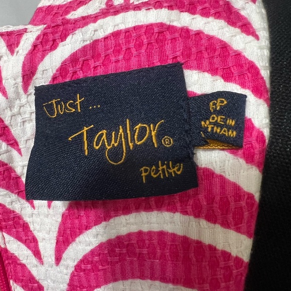 Just...Taylor Pink and White Midi Dress - Picture 4 of 4